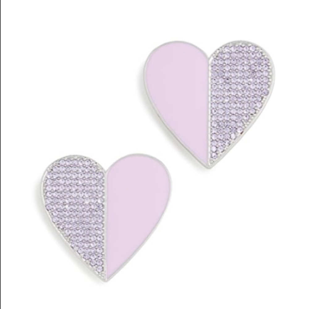 For love and lemons dahlia heart earring clip ons